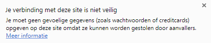 Chrome 62 advarselstekst