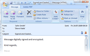 Signeret og krypteret e-mail