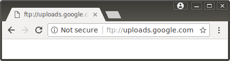 Chrome FTP advarsel