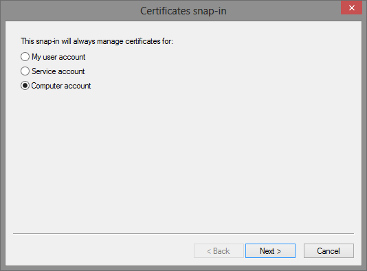 IIS - Installation rod og intermediate certifikater