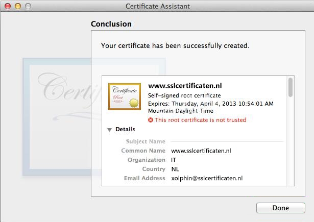 Apple OS X Server 10.7 (Lion) en 10.8 (Mountain Lion) - Aanmaken CSR