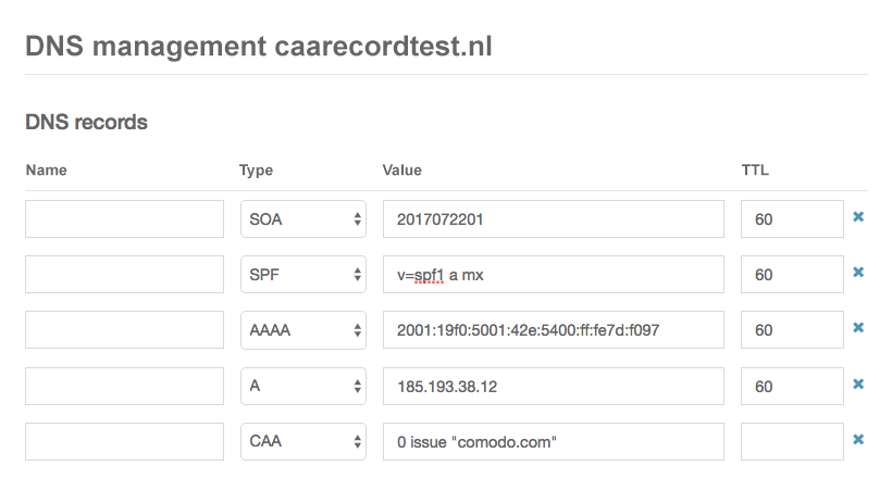 CAA DNS Records 1