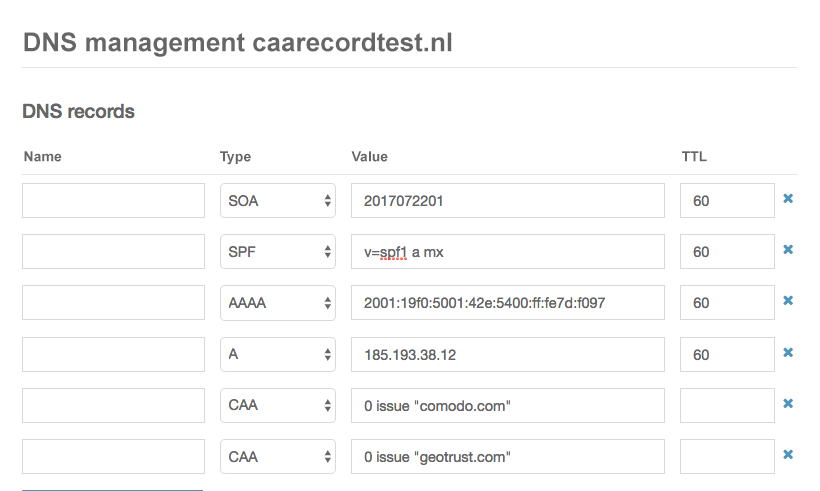 CAA DNS Records 2